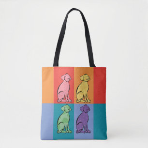 Labrador Art-kleurenblokken Tote Bag