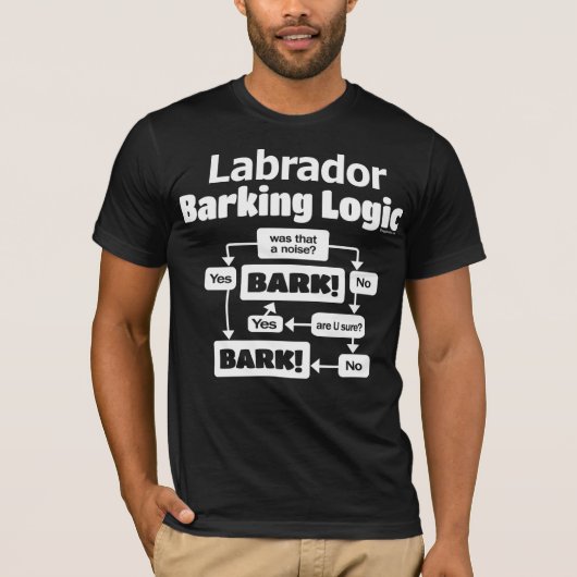 Labrador Barking Logic T-shirt (Voorkant)