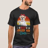 Labrador Best Dog Ma Ever Retro Ma Moederdag T-shirt (Voorkant)