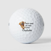 Labrador Beste Vader Cadeau Golfballen (Voorkant)