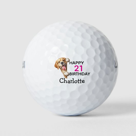 Labrador Birthday Golfballen (Voorkant)