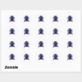 Labrador - Black Lab 4th van juli ontwerp Ronde Sticker (Vel)
