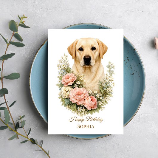 Labrador Bloemportret Kaart