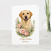 Labrador Bloemportret Kaart (Voorkant)