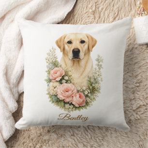 Labrador Bloemportret Kussen