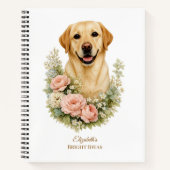 Labrador Bloemportret Notitieboek (Voorkant)