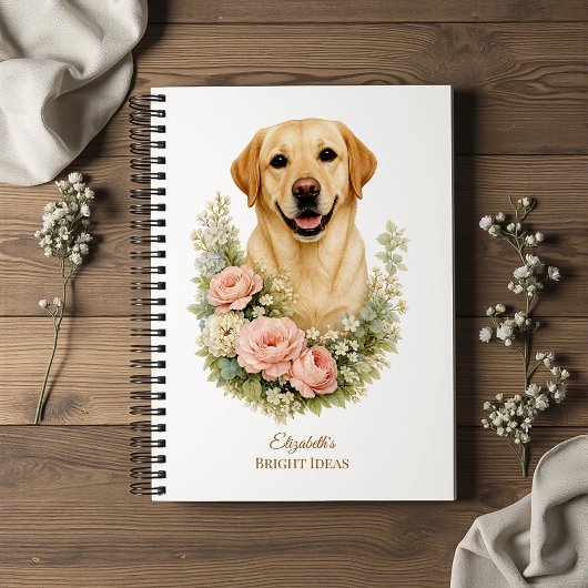 Labrador Bloemportret Notitieboek
