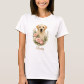 Labrador Bloemportret T-shirt (Voorkant)