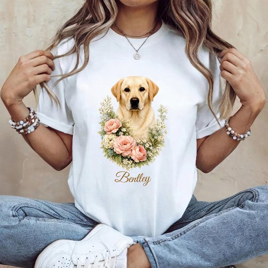 Labrador Bloemportret T-shirt