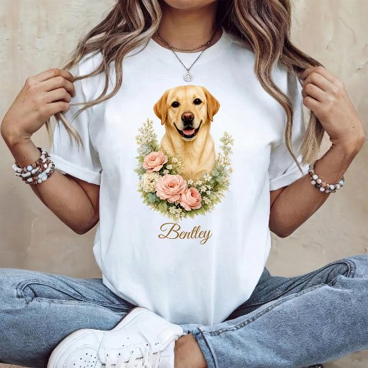 Labrador Bloemportret T-shirt