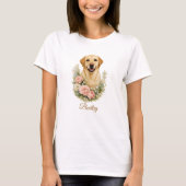 Labrador Bloemportret T-shirt (Voorkant)
