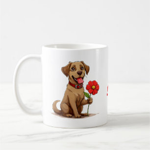 Labrador Bloemrijke Liefdescitaat Vrij Geest Cadea Koffiemok