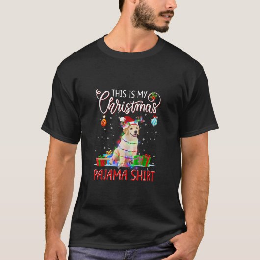 Labrador Boom Licht Hond Xmas Dit Is Mijn Kerstmis T-shirt (Voorkant)