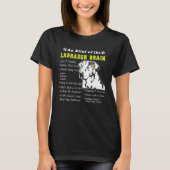 Labrador Brain Black Yellow Chocolate Lab T-shirt (Voorkant)