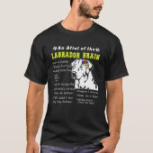 Labrador Brain Black Yellow Chocolate Lab T-shirt (Voorkant)