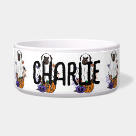 Labrador Brown Halloween Ghost Dog Voerbakje