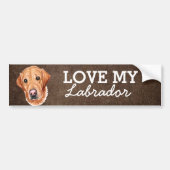 Labrador Bumpersticker (Voorkant)