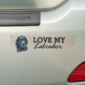 Labrador Bumpersticker (Op auto)
