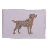 Labrador Butterfly Art Reversible Lavender Dog Mom Kussensloop (Achterkant-Links)