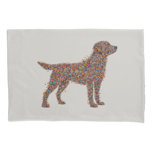 Labrador Butterfly Art Reversible Lavender Dog Mom Kussensloop (Voorkant-Links)