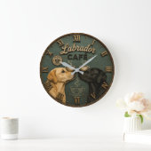  Labrador Café Coffee Lovers Vintage Grote Klok (Huis)