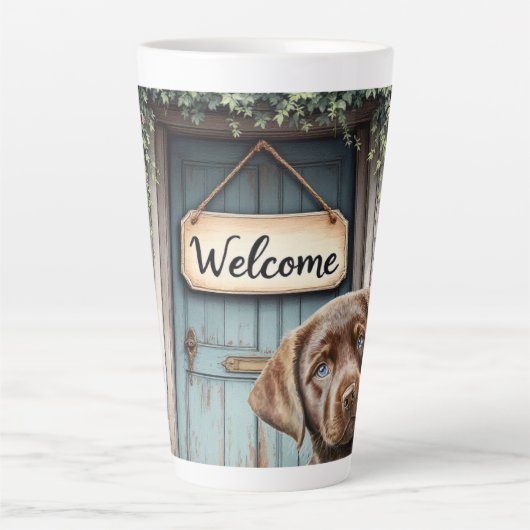 Labrador Ceramic Latte Mug Latte Mok (Voorkant)