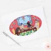 Labrador Chinese Restaurant Ovale Sticker (Envelop)