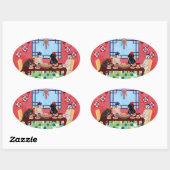 Labrador Chinese Restaurant Ovale Sticker (Vel)