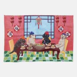 Labrador Chinese restaurantschilderijen Theedoek