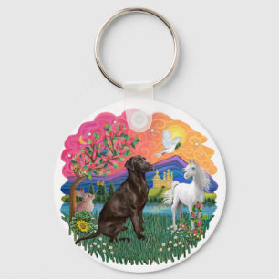Labrador (chocolade) sleutelhanger