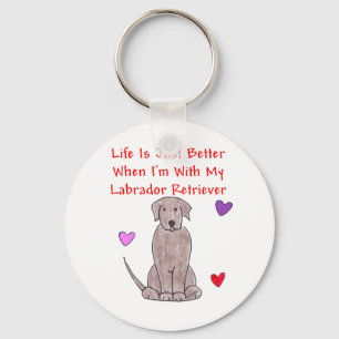 Labrador Chocolate Life is alleen maar een betere Sleutelhanger