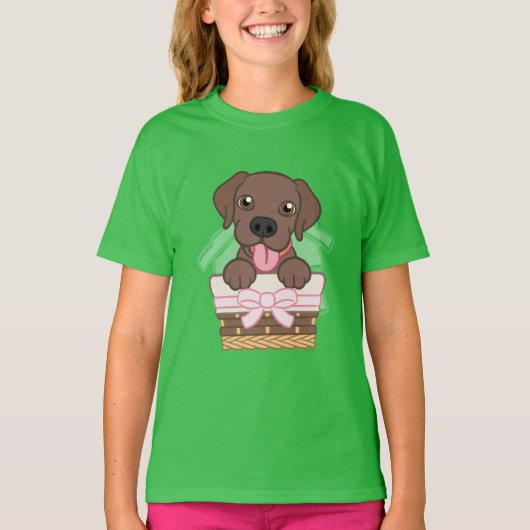 Labrador Chocolate Puppy T-shirt (Voorkant)