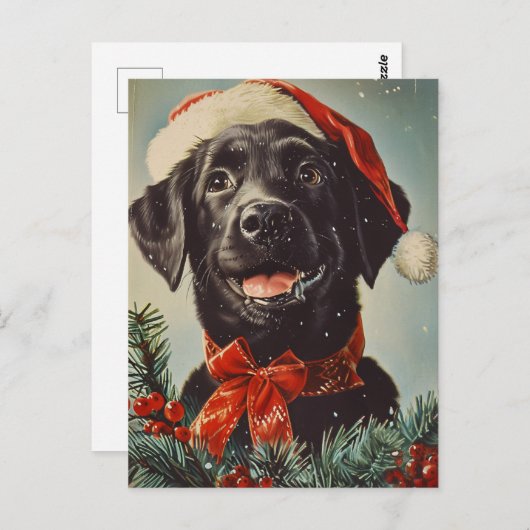 Labrador Christmas Briefkaart (Voorkant / Achterkant)