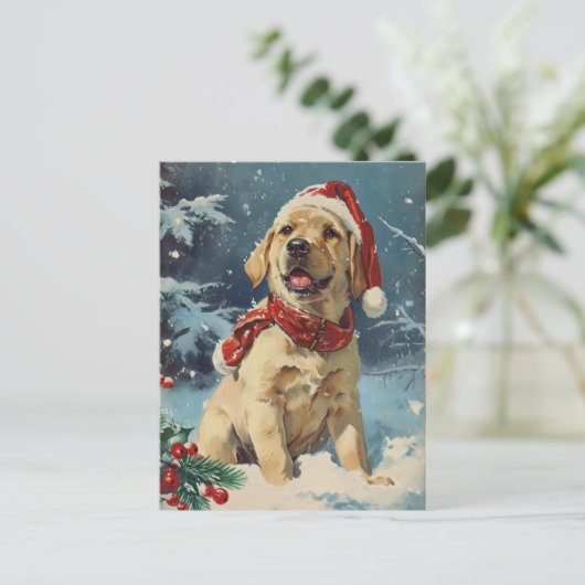 Labrador Christmas Briefkaart (Staand voorkant)
