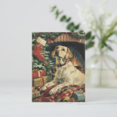 Labrador Christmas Briefkaart (Staand voorkant)