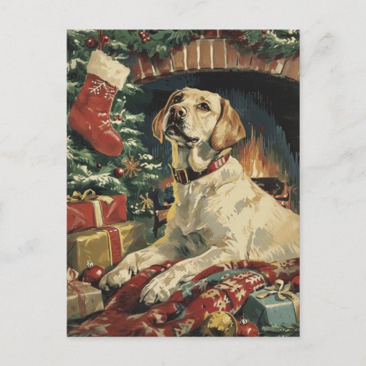 Labrador Christmas Briefkaart (Voorkant)