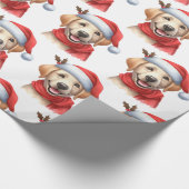 Labrador Christmas Dogs Cadeaupapier (Hoek)