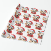 Labrador Christmas Dogs Cadeaupapier (Uitgerold)