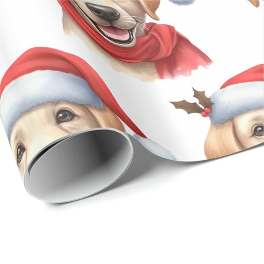 Labrador Christmas Dogs Cadeaupapier (Rol Hoek)
