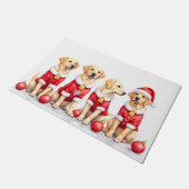 Labrador Christmas Dress Santa Hat Deurmat (Schuin)