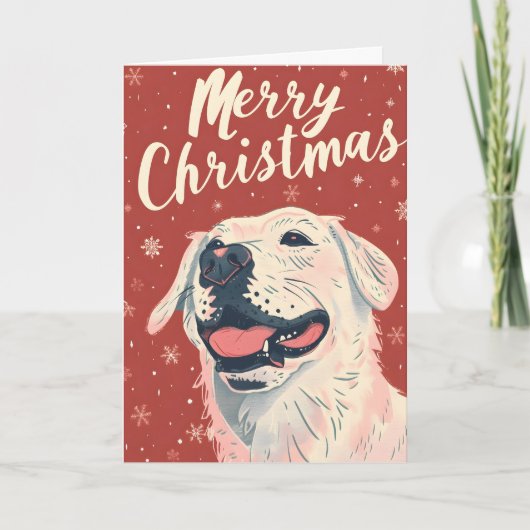 Labrador Christmas Feestdagen Kaart (Voorkant)