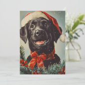 Labrador Christmas Feestdagenkaart (Staand voorkant)