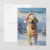 Labrador Christmas Feestdagenkaart (Voorkant / Achterkant)