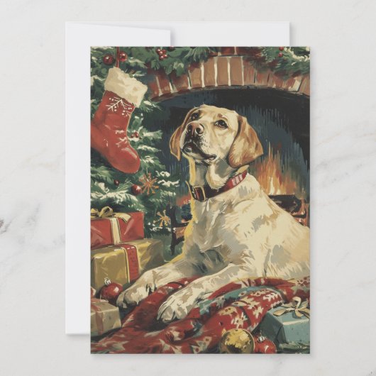 Labrador Christmas Feestdagenkaart (Voorkant)