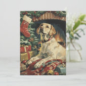 Labrador Christmas Feestdagenkaart (Staand voorkant)
