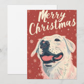 Labrador Christmas Feestdagenkaart (Voorkant / Achterkant)