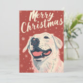 Labrador Christmas Feestdagenkaart (Staand voorkant)