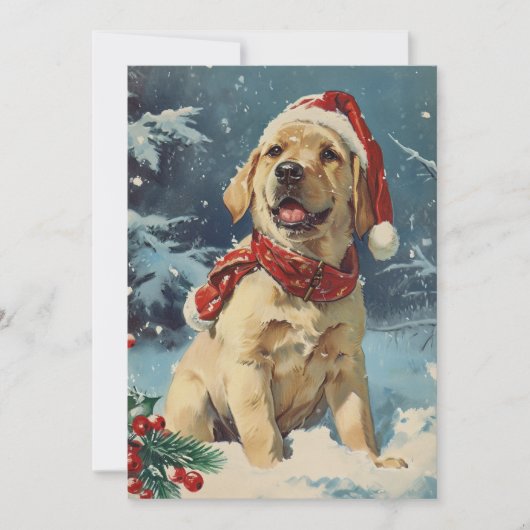 Labrador Christmas Feestdagenkaart (Voorkant)