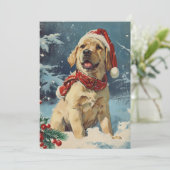 Labrador Christmas Feestdagenkaart (Staand voorkant)