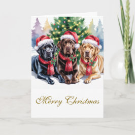 Labrador Christmas Greeting Card Kaart
